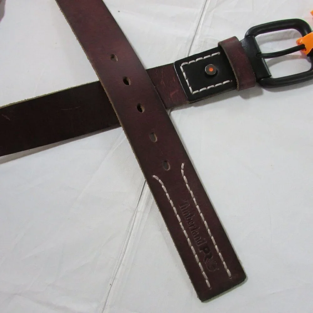 Timberland Pro Men's 40mm Workwear Double Stitch Belt Acorn Brown